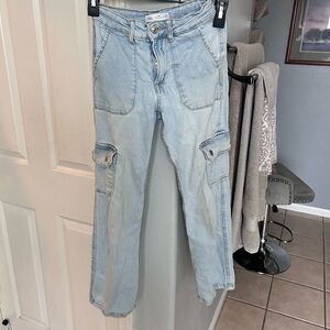 Zara Soft Blue Casual Jeans